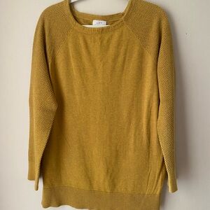 LOFT Mustard Women's Crew Neck Sweater